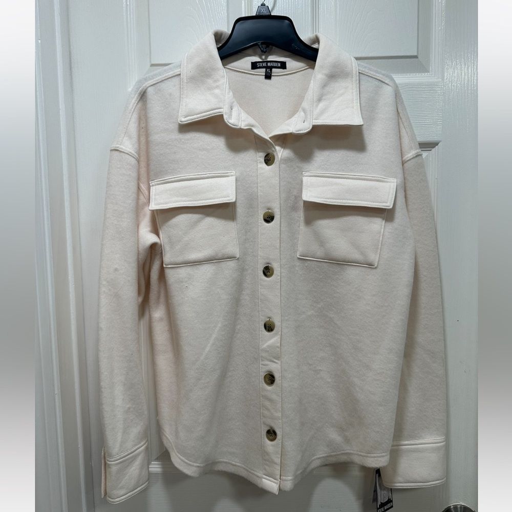 Steve Madden Button Down Shacket NWT
